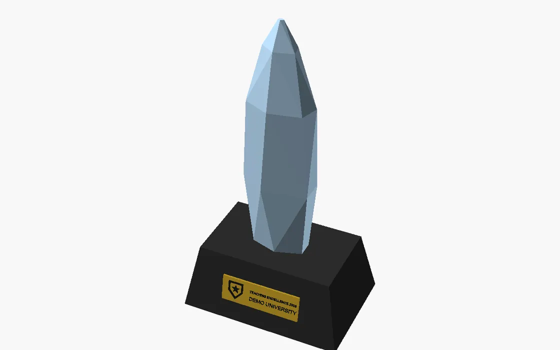 Concept render: Academic award trophy